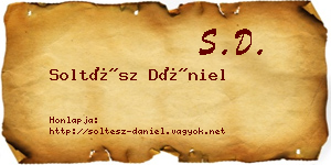 Soltész Dániel névjegykártya